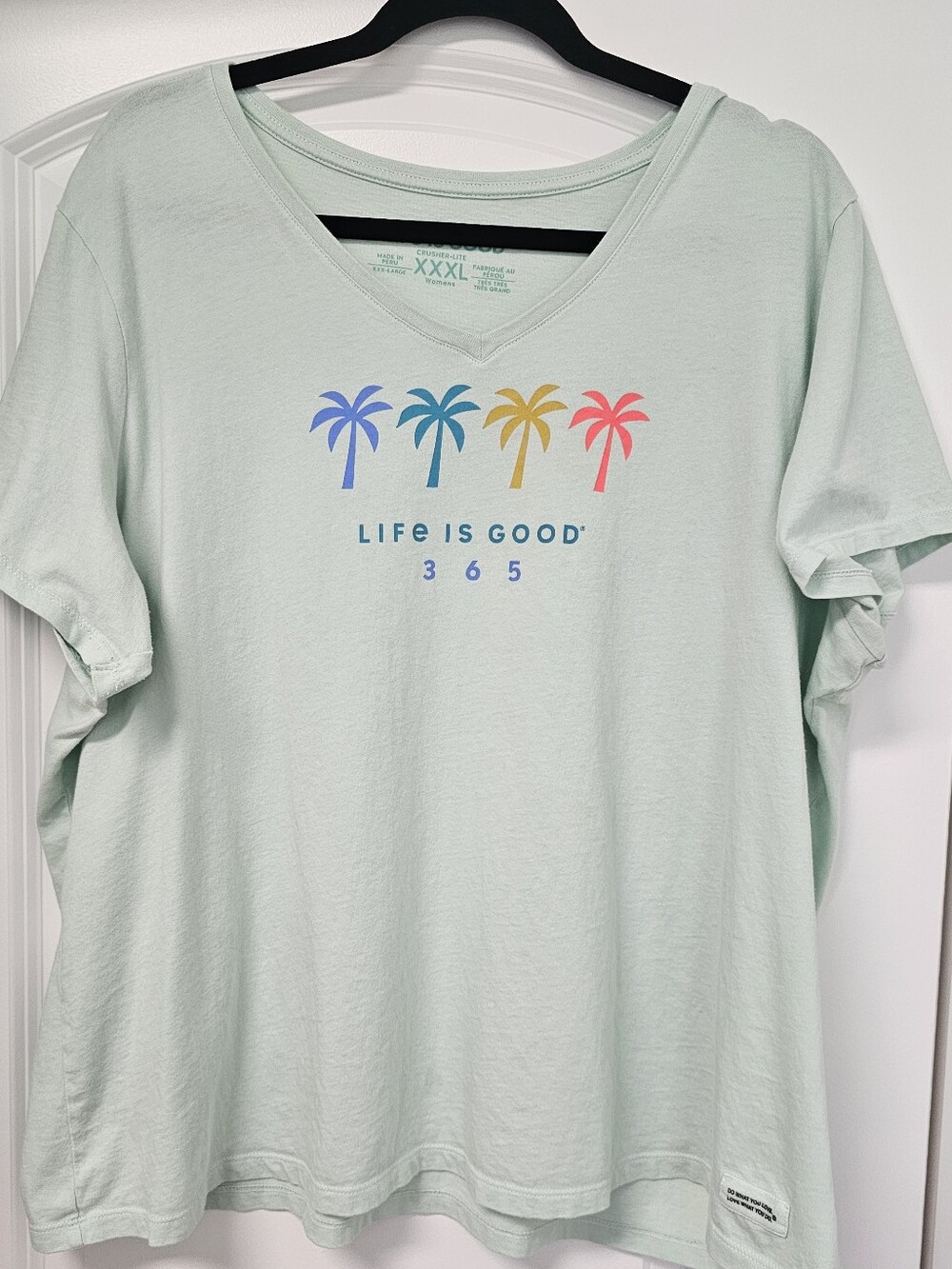 Life Is Good Mint V-Neck Tee XXXL